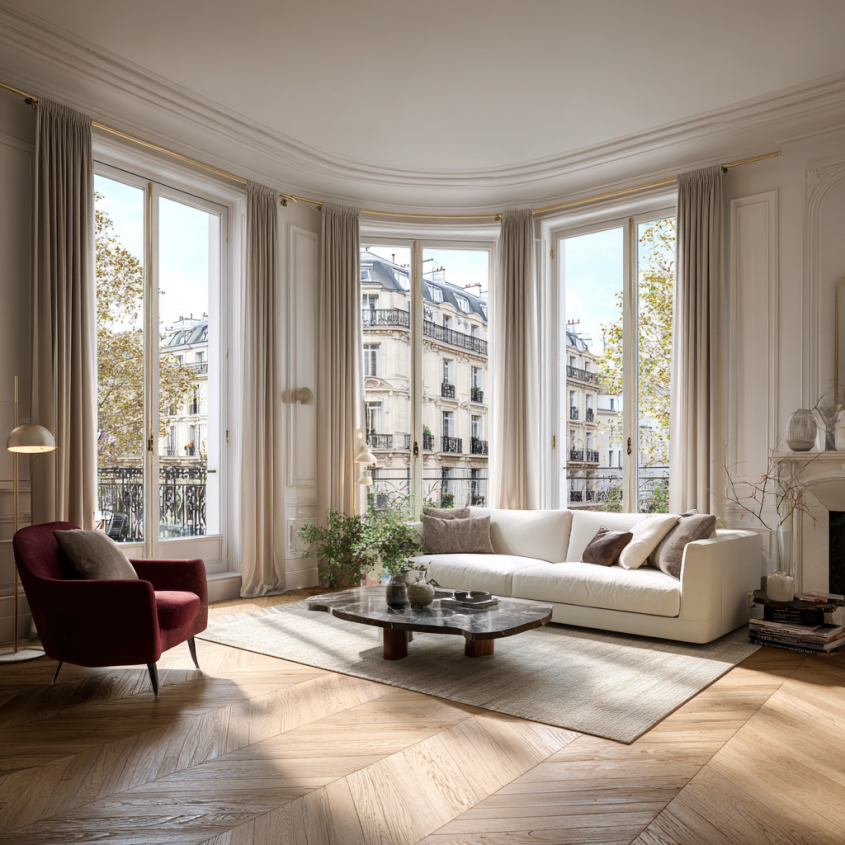 Appartement lumineux avec vue sur Paris